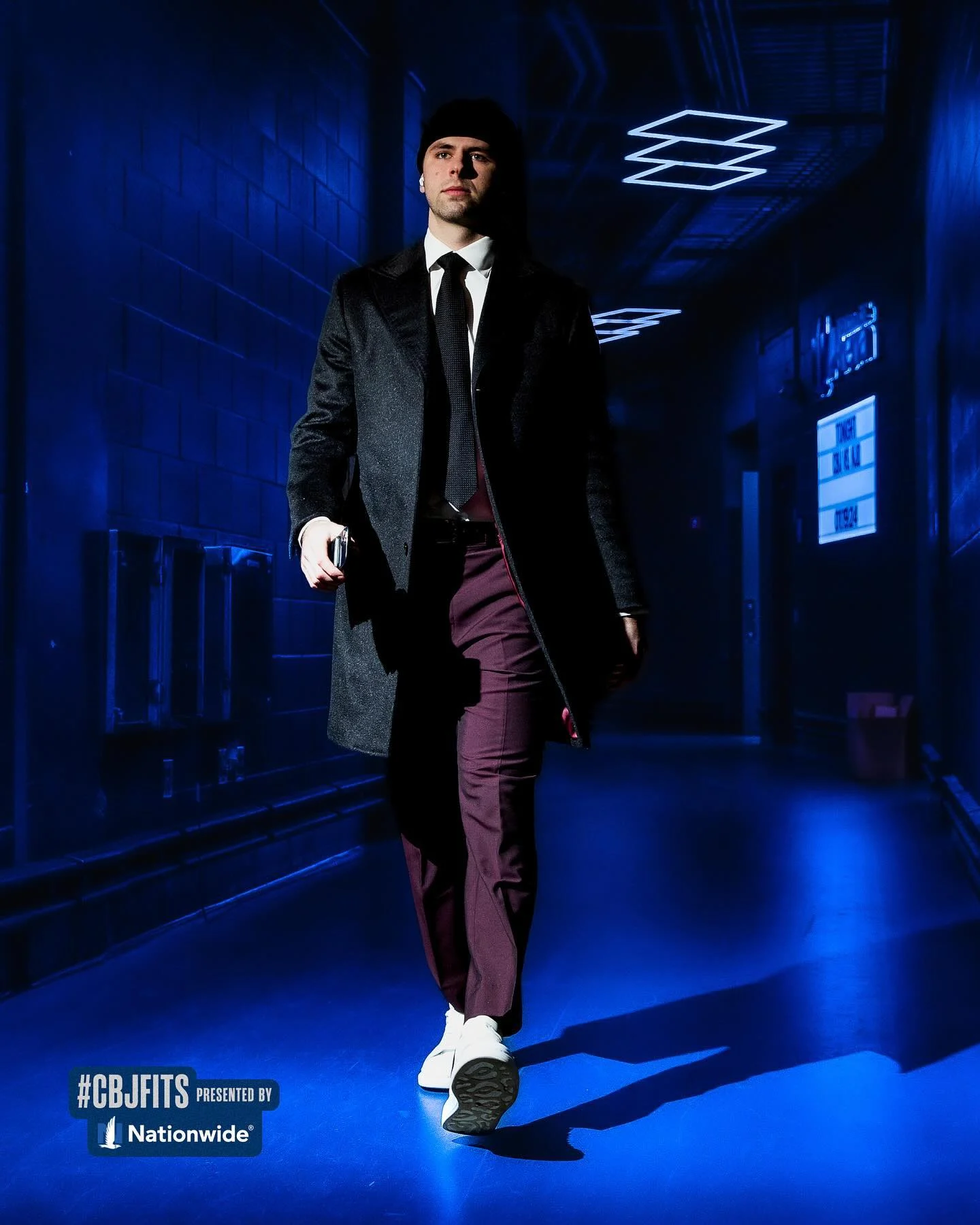 Adam Fantilli Columbus Blue Jackets Center in Balani Custom Overcoat